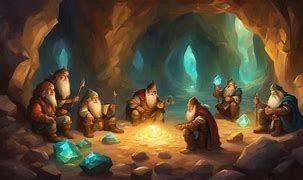 The four dwarfs holding up the sky at the corners of the world