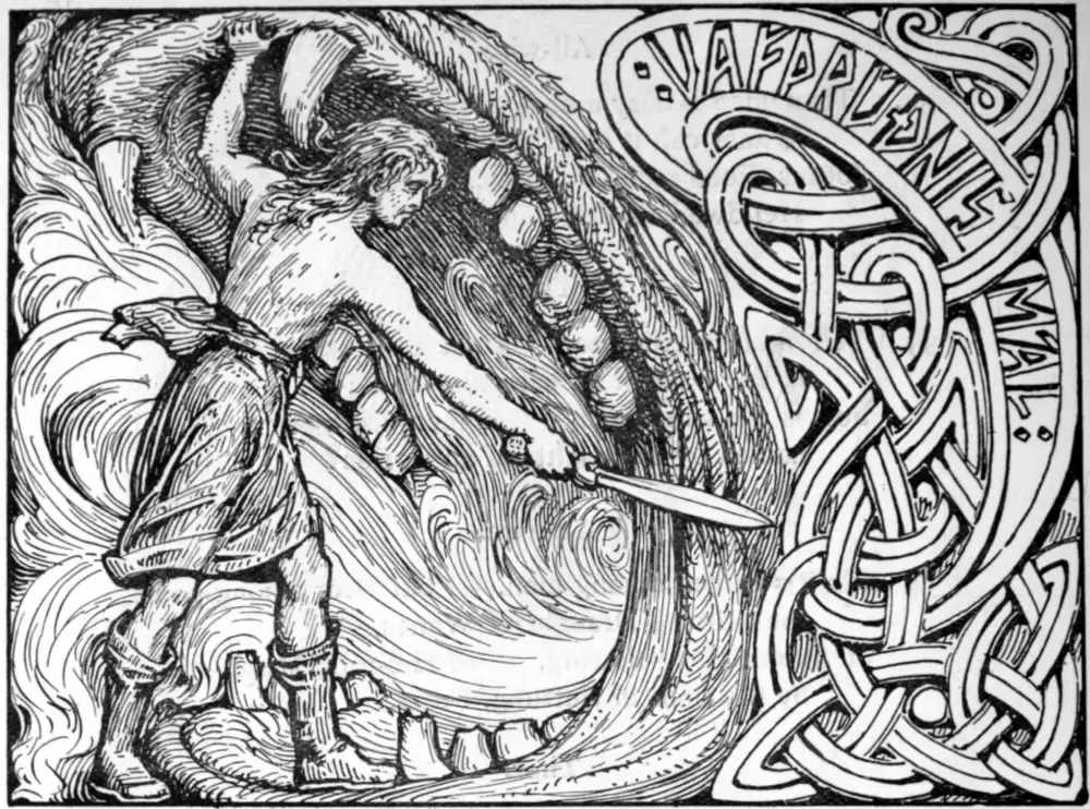 Vidar, the silent Norse god