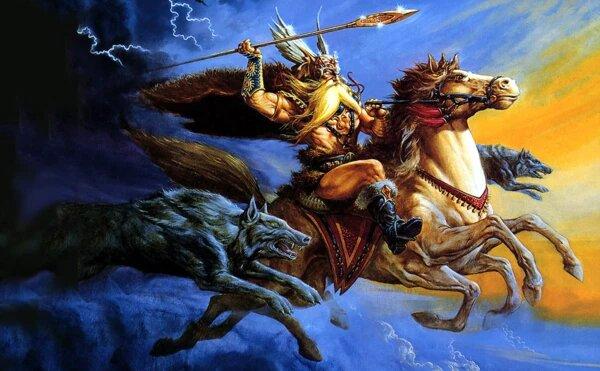 The Aesir and Vanir gods at war before making their lasting peace
