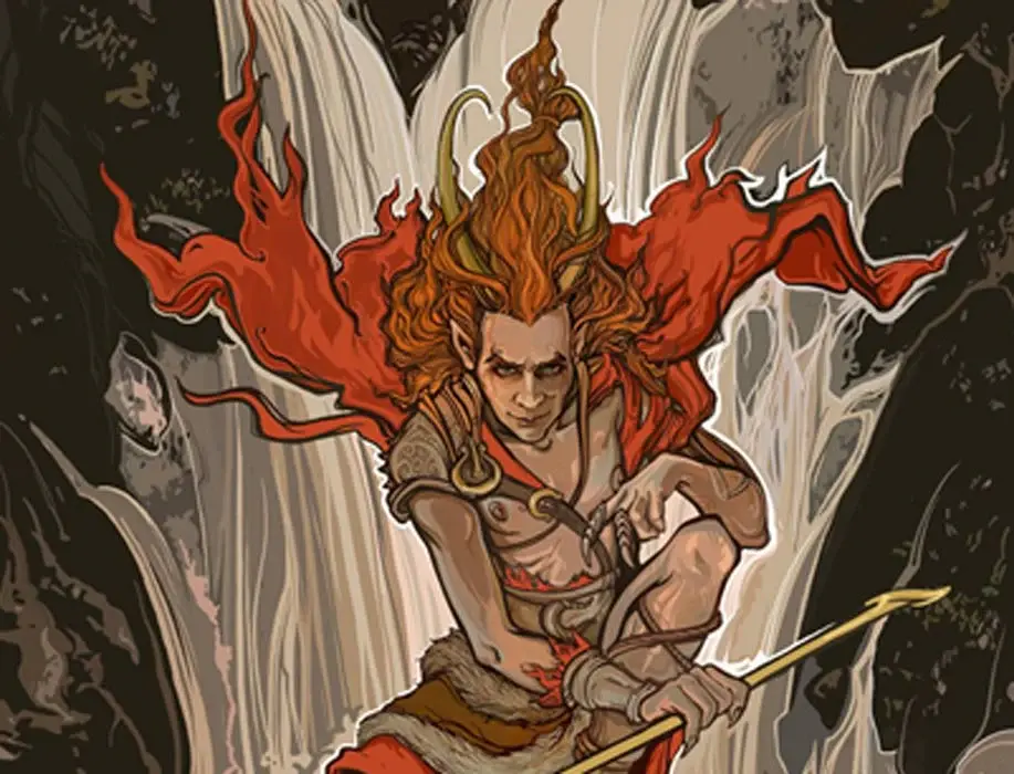 Gjalp daughter of Geirrod giantess who attacks Thor