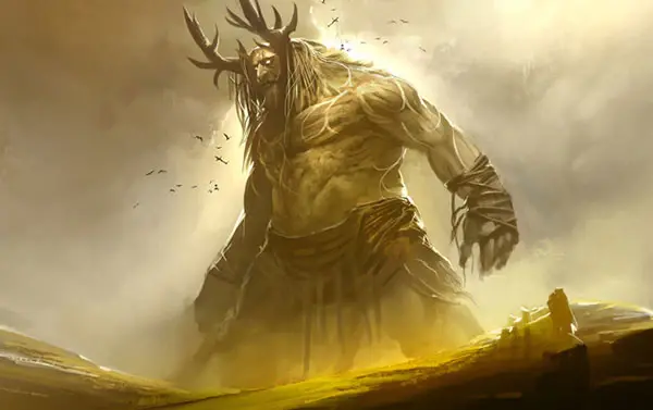 Ymir the primordial giant formed from ice and darkness at the dawn of creation