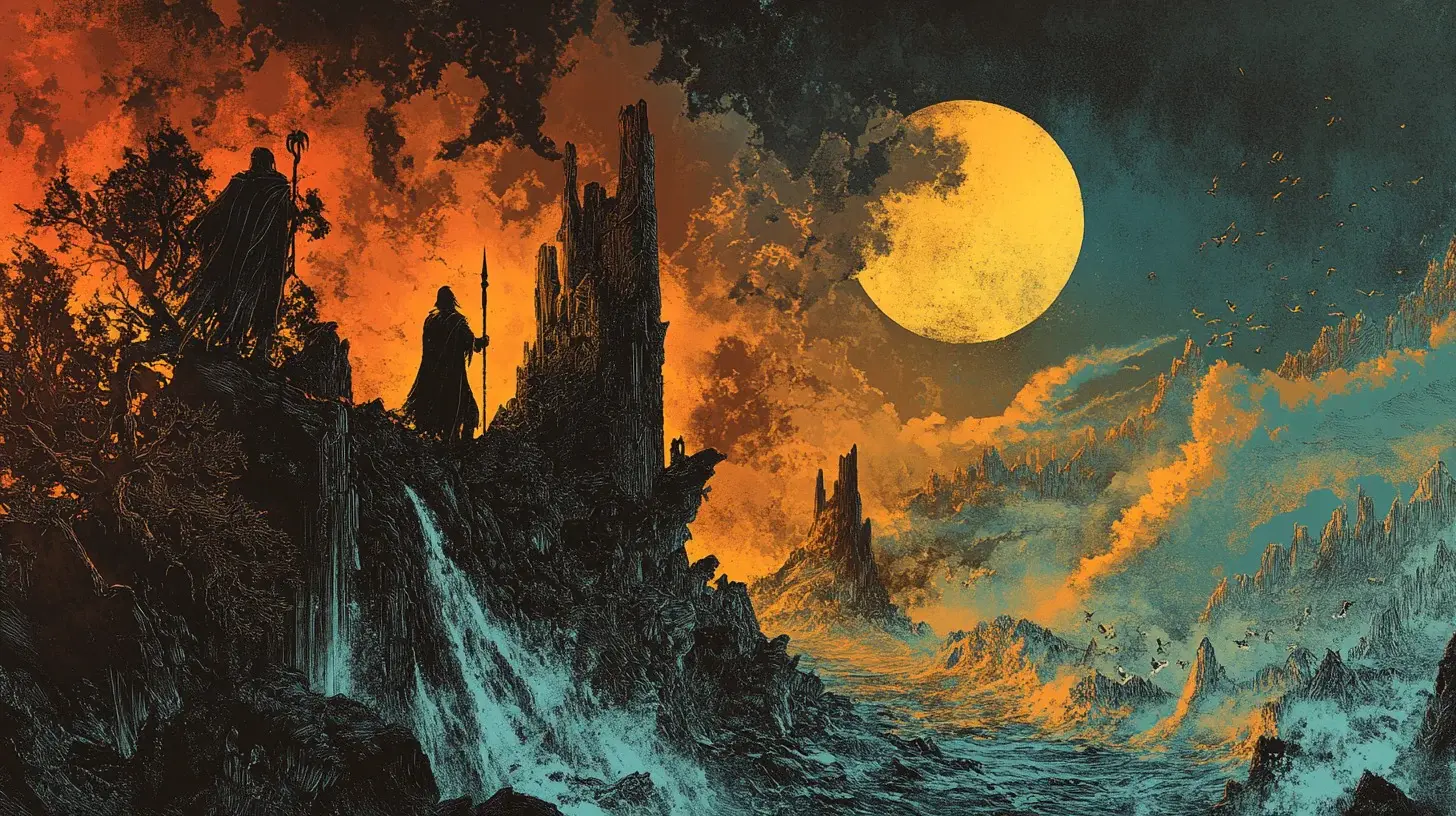 The Norse creation of the world from the void of Ginnungagap