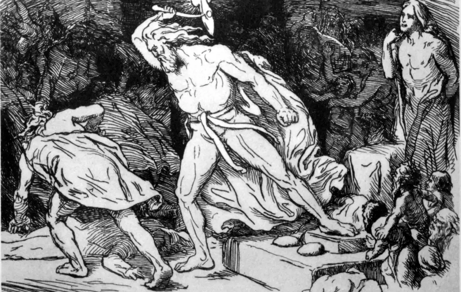 Thor disguised as a bride reclaiming his stolen hammer Mjölnir